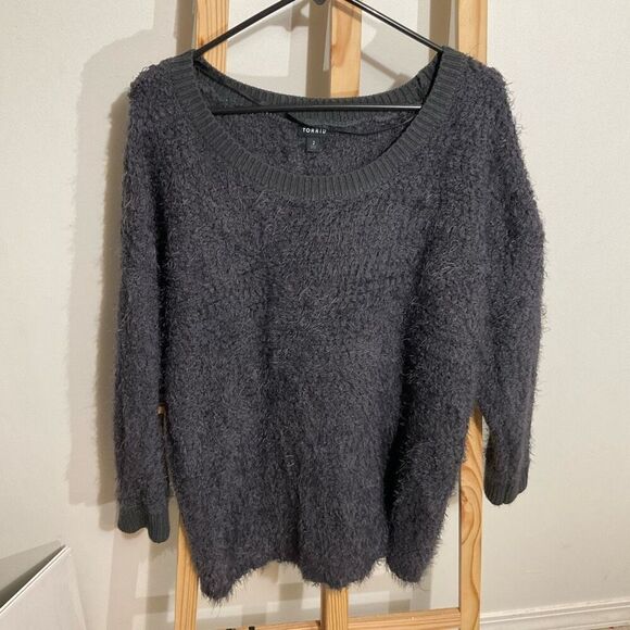 Torrid eyelash sweater size gray, cozy, ultra soft ￼size 2 - Picture 1 of 4